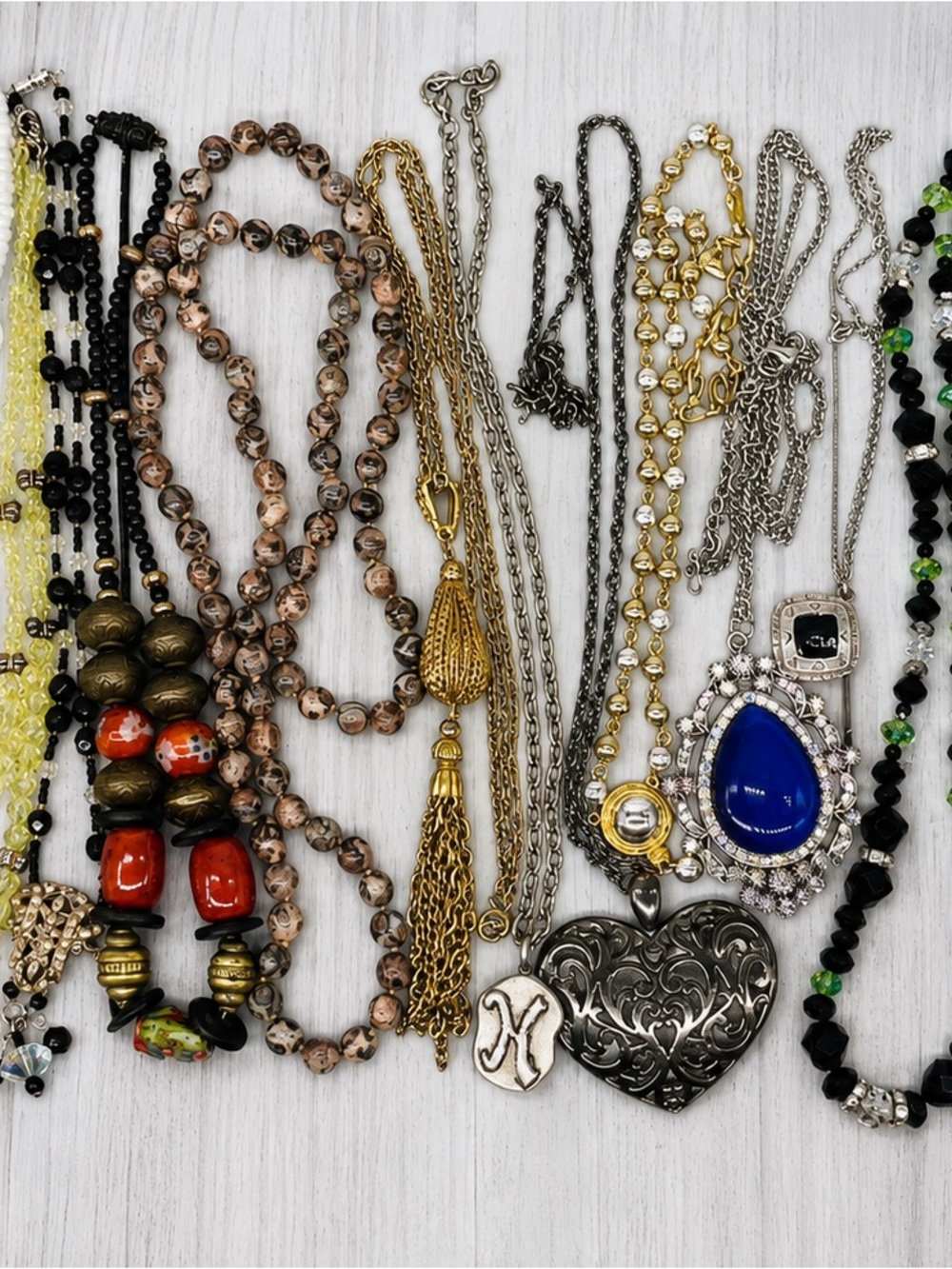 509. Lot of 23 Necklaces Various Styles Materials Brands Crafting Lot